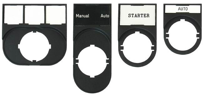 800F Legend Plate Man-Off-Auto Black with White Text