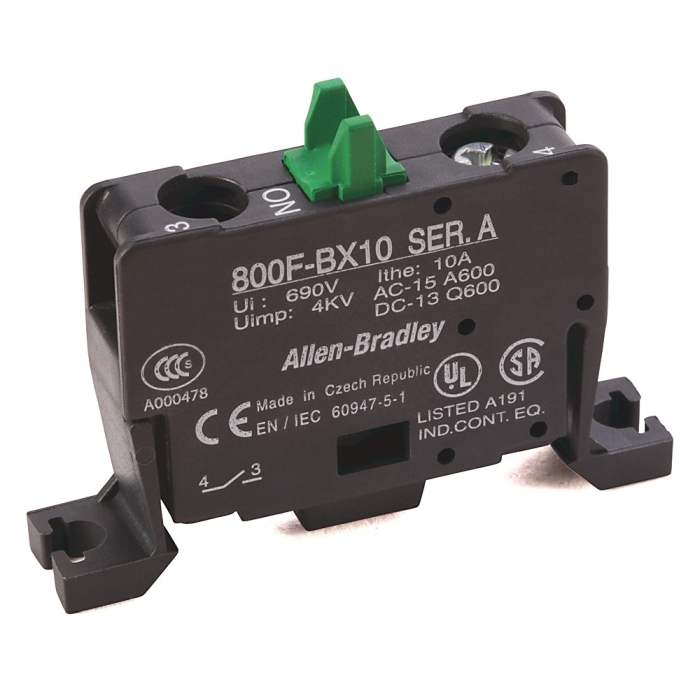 800F Contact Block 1N/O Base Mnt