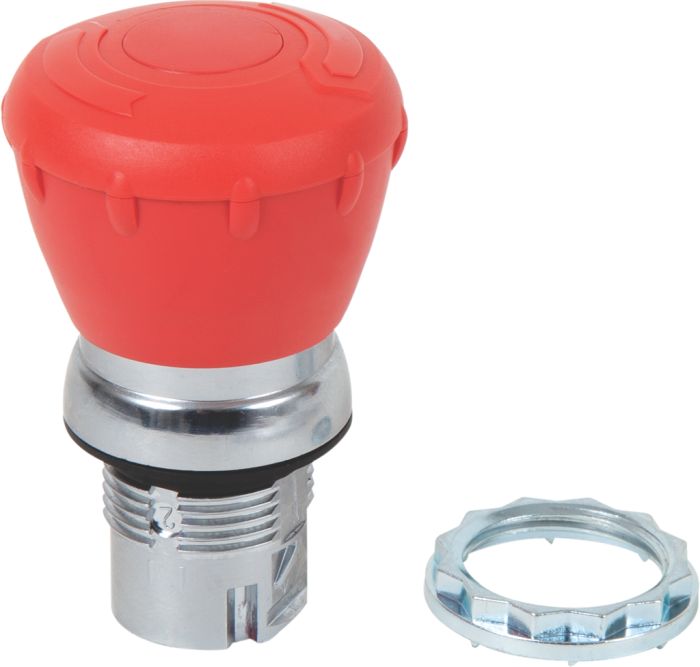 800F Pbutton Mushroom Metal Red TTR 40mm