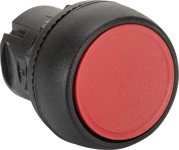 800F Pbutton Plastic Flush Red