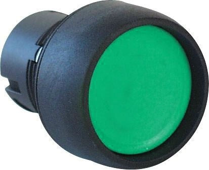 800F Pbutton Plastic Guarded Green