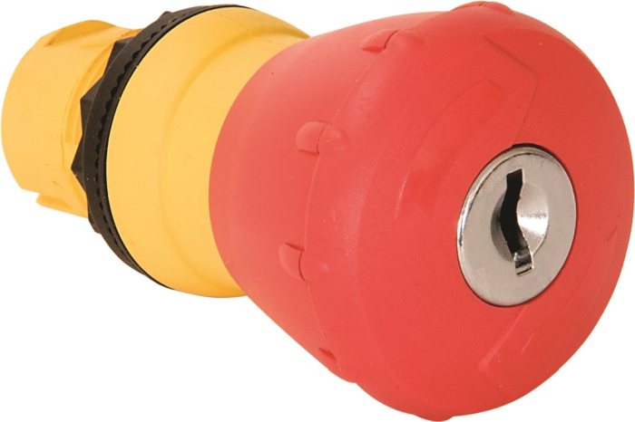 800F Pbutton Mushroom Key Plastic Red 40mm