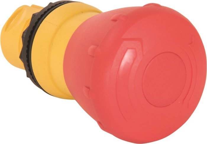 800F Pbutton Mushroom 40mm Plastic Red