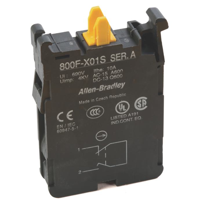 800F Contact Block 1N/C Self-Monitoring