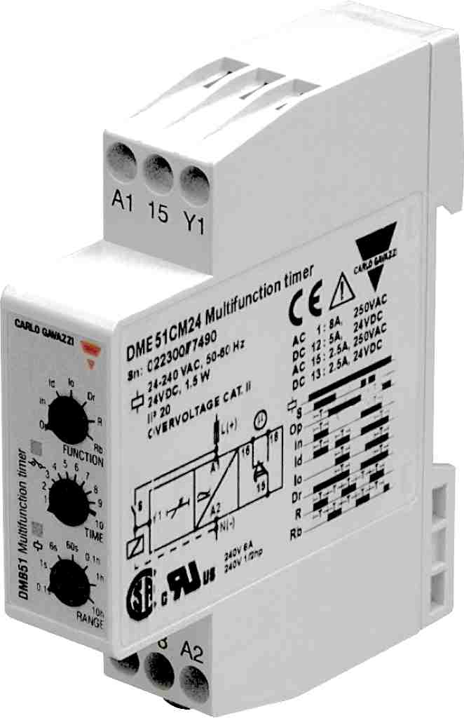 Carlo Gavazzi Multifunction Timer 12-24V AC/DC — Ideal Electrical ...