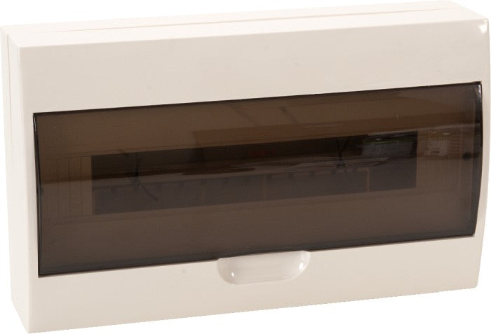 MOD6 Switchboard 18-Way Surf Mount Transp Door