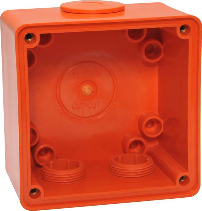 ISO Back Box One Gang Orange