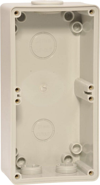 ISO Back Box Two Gang Grey