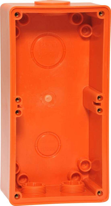 ISO Back Box Two Gang Orange