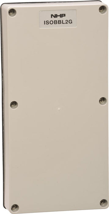 ISO Lid Two Gang Back Box Grey