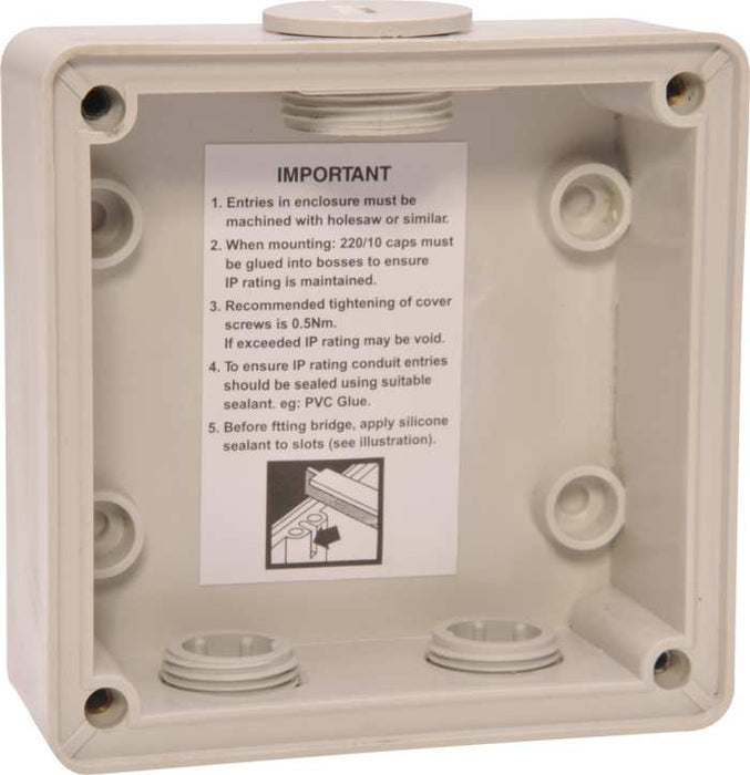 ISO Back Box One Gang Shallow Grey