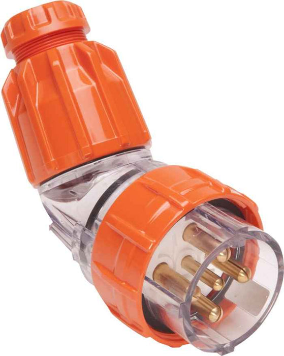 ISO Plug Angled 5Pin 50A 500V Orange