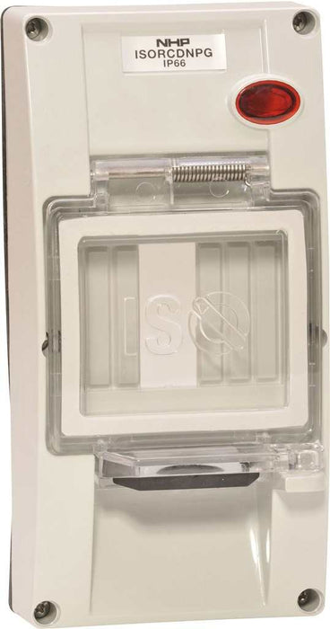 ISO RCD Cover 2 Gang Res Grey
