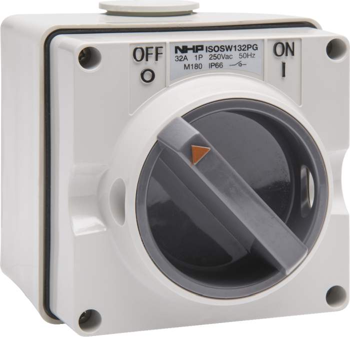 ISO Surface Switch 2P 32A 250V Grey