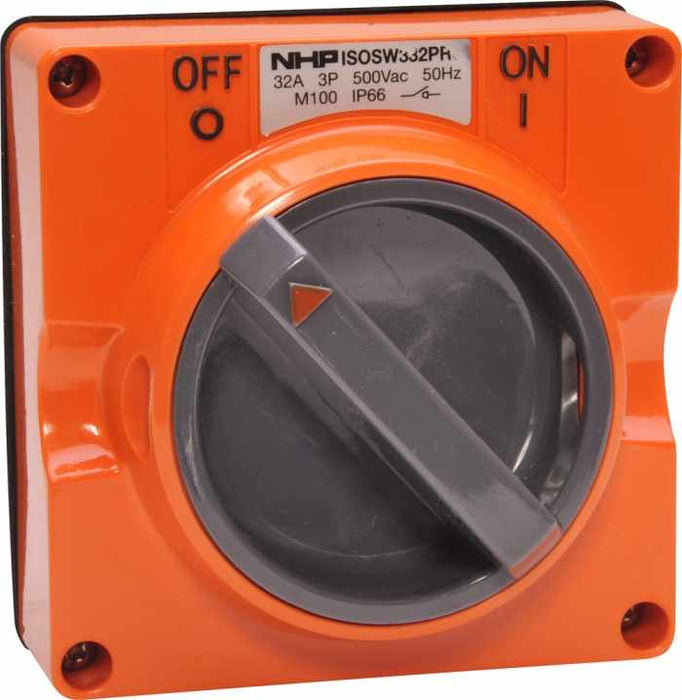 ISO Switch 3P 32A 500V Orange No B/Box