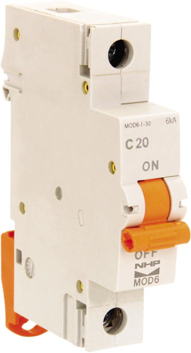 MOD6 MCB 1P 16A 6kA C-Curve