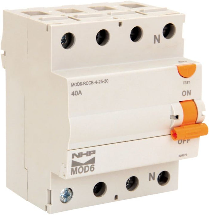 MOD6 RCCB 6kA 4P 63A 30mA