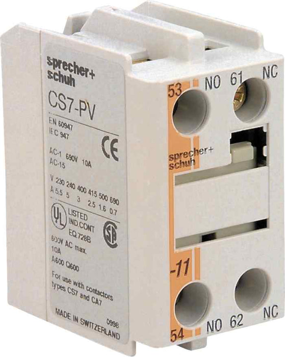 CA7 Aux Contact Block 1N/O 1N/C Top