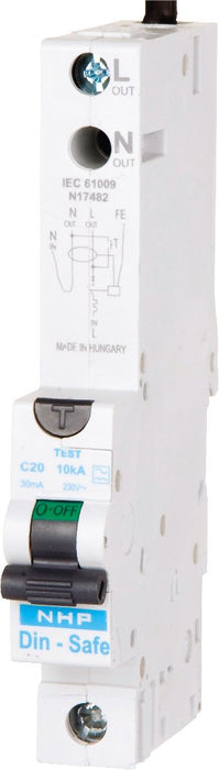 MCB RCD 20A 30mA RCBO 10kA