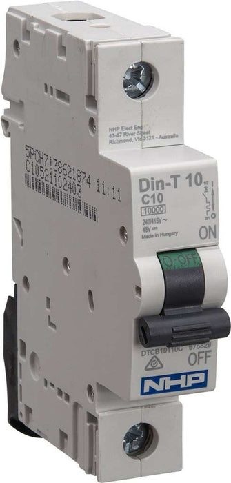 MCB 1P 10A 10kA C-Curve