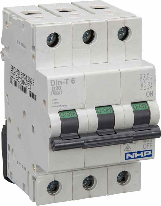 MCB 3P 40A 6kA C-Curve