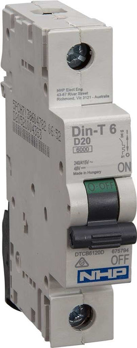 MCB 1P 20A 6kA D-Curve