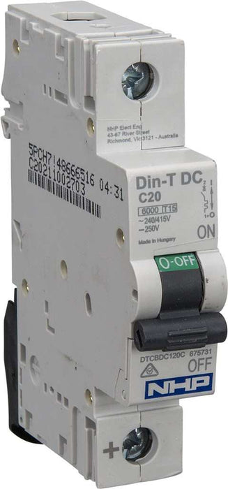 MCB DC Rated 1P 32A 6kA C-Curve