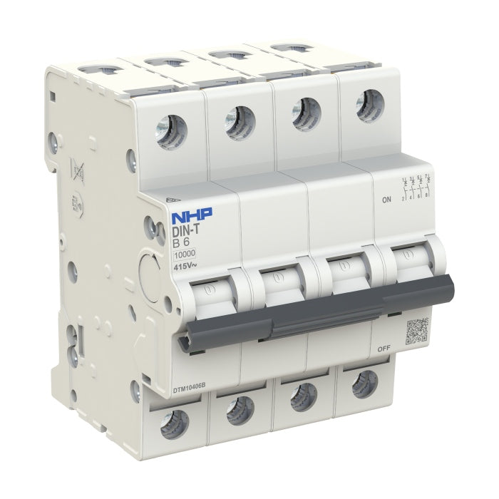 DIN-T MCB 4P 16A 10kA C-Curve