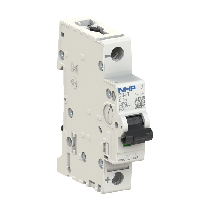 DIN-T MCB DC 1P 1A 10kA C-Curve