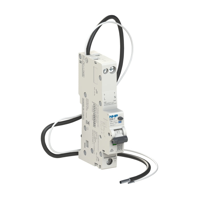 DIN-T RCBO 1P+N 20A 10kA C-Curve 30mA Type A Longbody