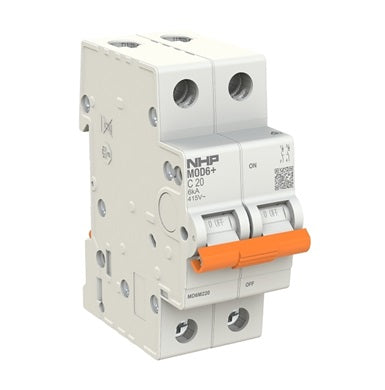 MOD6+ MCB 2P 50A 6kA C-Curve
