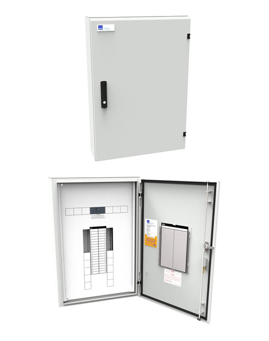 Panelboard 84Way 160A MCCB Main Sw 1296mm DIN Lt Grey IP56