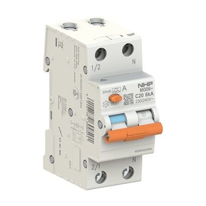 MOD6+ RCBO 6kA 1P+N 40A C 30mA Type A 36mm