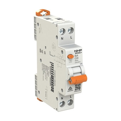 MOD6+ RCBO 6kA 1P+N 32A C 10mA Type A Double Screw