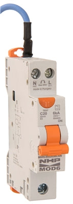 MOD6 RCBO 6kA 1P+N 32A C 10mA Switch Neutral