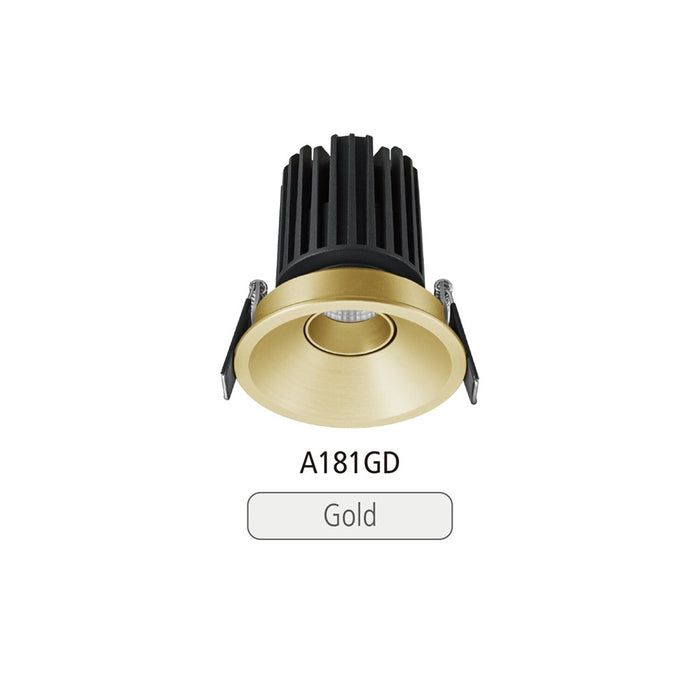 Titan Downlight Tilt 8W 3k 75mm Cut Out Dim Gold ICF