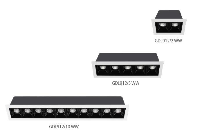 Matrix Downlight Twin 2x2W 3000k IC-F Low Glare NonDim White