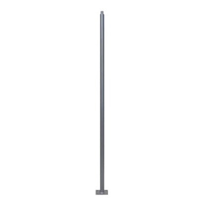 Light Pole 4m Black with pre-mounting accessories