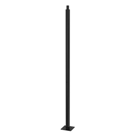 Light Pole 6m Black with pre-mounting accessories