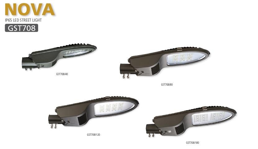 Nova Street Light 80W IP65 Non Dim Sand Grey