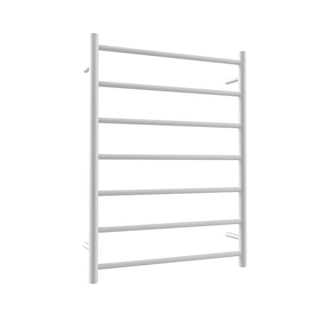 Heated Towel Rail 7Bar 93W Round Matte White 800 x 600mm