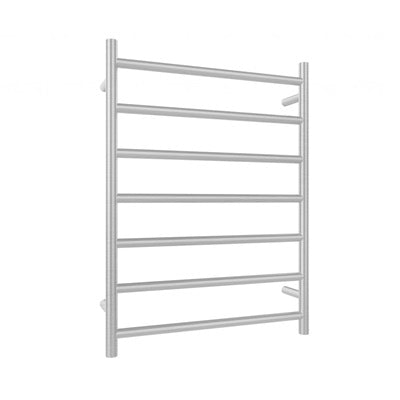 Heated Towel Rail 7Bar 77W Round S/Steel 800 x 600mm Nickel