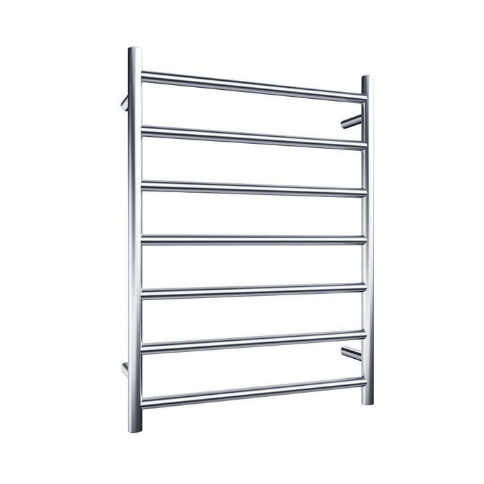 Heated Towel Rail 7Bar 77W Round S/Steel 800 x 600mm