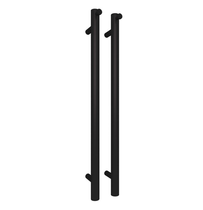Polo Vertical Heated Towel Rail 47W Matte Black 1100mm