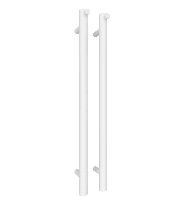 Polo Vertical Heated Towel Rail 47W Matte White 1100mm
