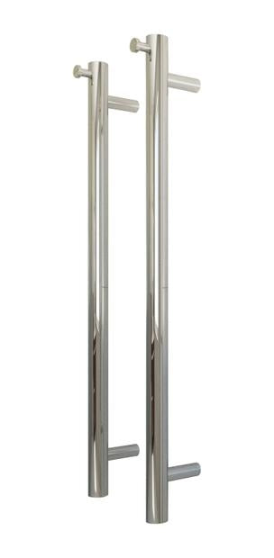 Polo Vertical Heated Towel Rail 40W Chrome 1100mm