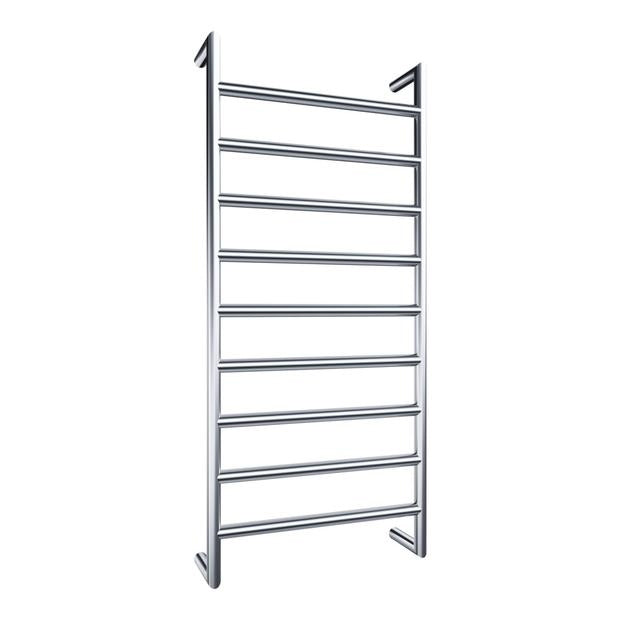Heated Towel Rail 9Bar 100W Round Chrome Left 1000 x 450mm