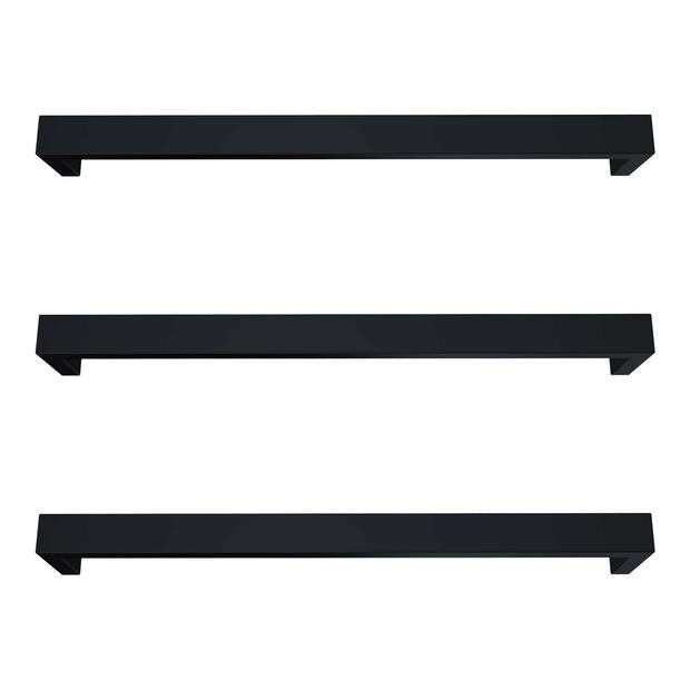 Largo Heated Towel Rail 1Bar 17W Square Matte Black 432