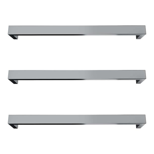 Largo Heated Towel Rail 1Bar 23W Square Brushed Nickel 632