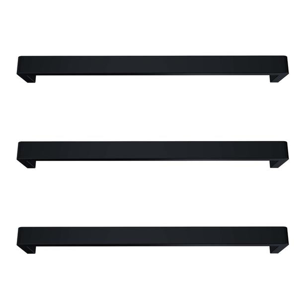 Vera Rounded Edge Heated Towel Bar Matte Black 17W 432